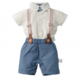 Foreign trade summer baby boy gentleman's suit, baby romper, and two-piece overalls set, British-style handsome tuxedo, drop shipping.