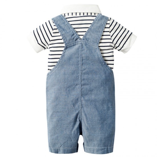 Cross-border new summer short-sleeved romper and shorts set, European and American gentleman's tuxedo for boys, drop shipping Cross-border new summer short-sleeved romper and shorts set, European and American gentleman's tuxedo for boys, drop shipping