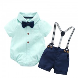 New cross-border European and American baby boy gentleman's suits, multi-piece rompers, vests, and hats, factory drop shipping, cross-border hot seller.
