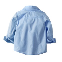 Cross-border Baby boy long-sleeved collared shirt, denim overalls, and suits for children's formal banquets.