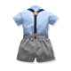 Cross-border new spring and autumn styles for fashionable baby boys' gentleman's suits, infant and toddler one-pieces, rompers, and long-sleeved rompers with hats. Cross-border new spring and autumn styles for fashionable baby boys' gentleman's suits, infant and toddler one-pieces, rompers, and long-sleeved rompers with hats.