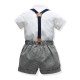 Cross-border new spring and autumn styles for fashionable baby boys' gentleman's suits, infant and toddler one-pieces, rompers, and long-sleeved rompers with hats. Cross-border new spring and autumn styles for fashionable baby boys' gentleman's suits, infant and toddler one-pieces, rompers, and long-sleeved rompers with hats.