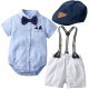 In-stock summer new children's suits for baby boys, including short-sleeved shirts, shorts, and rompers with hats. In-stock summer new children's suits for baby boys, including short-sleeved shirts, shorts, and rompers with hats.