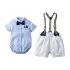 In-stock summer new children's suits for baby boys, including short-sleeved shirts, shorts, and rompers with hats. In-stock summer new children's suits for baby boys, including short-sleeved shirts, shorts, and rompers with hats.
