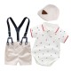 Summer new styles, European and American cross-border infant and toddler clothing, children's rompers, rompers, and multi-piece gentleman's suits with hats Summer new styles, European and American cross-border infant and toddler clothing, children's rompers, rompers, and multi-piece gentleman's suits with hats