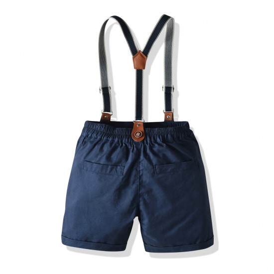 Cross-border European and American summer baby boy gentleman suits, shorts, short-sleeved plaid rompers, and bow ties, four-piece set Cross-border European and American summer baby boy gentleman suits, shorts, short-sleeved plaid rompers, and bow ties, four-piece set