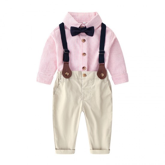 Cross-border autumn and winter boys' suits, striped long-sleeved shirts, cotton casual pants, children's clothing, drop shipping. Cross-border autumn and winter boys' suits, striped long-sleeved shirts, cotton casual pants, children's clothing, drop shipping.