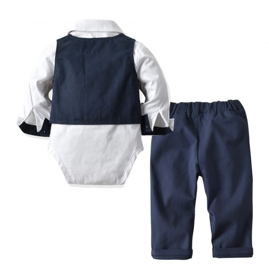 2025 new summer styles for baby boys' gentleman's formal wear, printed rompers, and infant and toddler triangle rompers, wholesale. 2025 new summer styles for baby boys' gentleman's formal wear, printed rompers, and infant and toddler triangle rompers, wholesale.