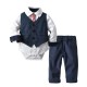 2025 new summer styles for baby boys' gentleman's formal wear, printed rompers, and infant and toddler triangle rompers, wholesale. 2025 new summer styles for baby boys' gentleman's formal wear, printed rompers, and infant and toddler triangle rompers, wholesale.