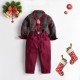 New cross-border spring and autumn boys' long-sleeved shirt suits, European and American Christmas plaid shirts, overalls, and casual children's wear. New cross-border spring and autumn boys' long-sleeved shirt suits, European and American Christmas plaid shirts, overalls, and casual children's wear.