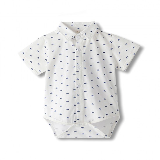 Cross-border baby boy export baby overalls, new summer shark stripe toddler clothing, infant summer Cross-border baby boy export baby overalls, new summer shark stripe toddler clothing, infant summer