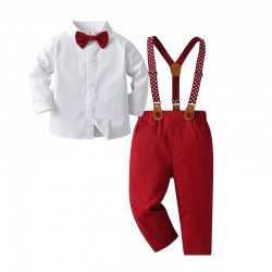 Wholesale foreign trade children's clothing, spring and autumn three-piece suits, baby overalls, and gentleman's dresses.