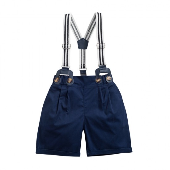Cross-border delivery of a four-piece baby boy gentleman's suit, summer infant and toddler romper, bow tie, and suspenders, European and American style
