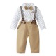 Cross-border infant and toddler solid color bodysuit, spring and summer short-sleeved bodysuit, European and American baby boy lapel, long-sleeved triangle romper Cross-border infant and toddler solid color bodysuit, spring and summer short-sleeved bodysuit, European and American baby boy lapel, long-sleeved triangle romper
