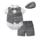 Boys' Spanish-style solid color two-piece suits, new summer high-end children's clothing, tops, short-sleeved shorts sets Boys' Spanish-style solid color two-piece suits, new summer high-end children's clothing, tops, short-sleeved shorts sets