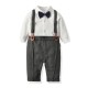 New spring and summer boys' suits, lapel, short-sleeved, white shirt, dress, houndstooth plaid, overalls, and shorts for boys, dropshipping New spring and summer boys' suits, lapel, short-sleeved, white shirt, dress, houndstooth plaid, overalls, and shorts for boys, dropshipping