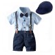 Cross-border summer new styles, baby boys' short-sleeved bow tie rompers, newborn baby summer triangle crawling rompers, and dresses Cross-border summer new styles, baby boys' short-sleeved bow tie rompers, newborn baby summer triangle crawling rompers, and dresses