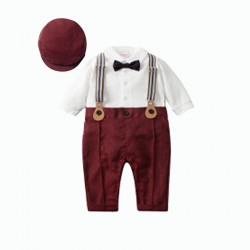 New spring and summer boys' suits, lapel, short-sleeved, white shirt, dress, houndstooth plaid, overalls, and shorts for boys, dropshipping