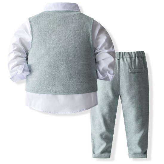 Cross-border summer boys' suits, bow ties, gentleman's overalls, shorts, short-sleeved shirts, four-piece suits, European and American children's suits, pure cotton Cross-border summer boys' suits, bow ties, gentleman's overalls, shorts, short-sleeved shirts, four-piece suits, European and American children's suits, pure cotton