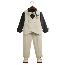 Cross-border new European and American summer infant and toddler clothing, short-sleeved romper, suspender shorts, and hat multi-piece set, manufacturer wholesale