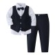New cross-border children's suits, baby banquets, and party suits, with a floral collar and vest, and a European and American style. New cross-border children's suits, baby banquets, and party suits, with a floral collar and vest, and a European and American style.