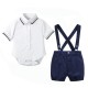 Cross-border European and American summer new baby boy gentleman rompers. Short-sleeved triangle romper suits, wholesale and drop shipping from manufacturers. Cross-border European and American summer new baby boy gentleman rompers. Short-sleeved triangle romper suits, wholesale and drop shipping from manufacturers.
