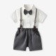 2021 new stylish short-sleeved shirts, overalls, and pants for performances, Korean-style children's clothing. 2021 new stylish short-sleeved shirts, overalls, and pants for performances, Korean-style children's clothing.