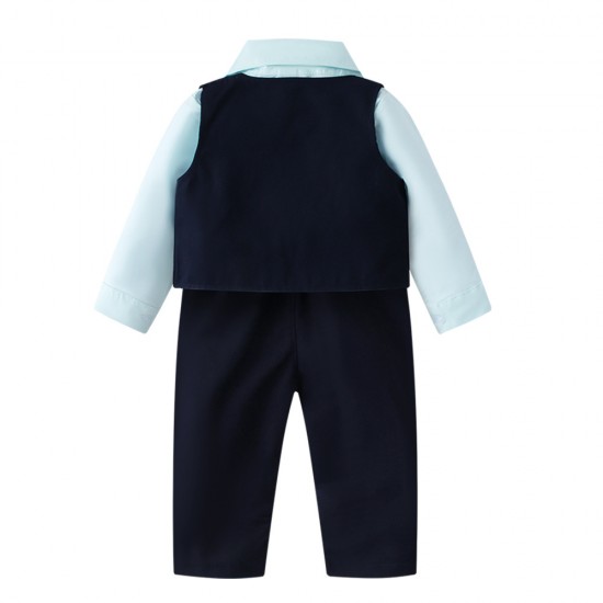 Boys' formal suits, children's gentleman vests, shirts, and trousers, British-style four-piece party dresses Boys' formal suits, children's gentleman vests, shirts, and trousers, British-style four-piece party dresses