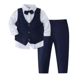 Infant and toddler gentleman's suits, children's birthday party suits, first-year baby rompers, hooded rompers, and overalls