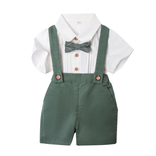 Boy short-sleeved overalls suits, summer, kindergarten, and Children's Day performance costumes, and baby birthday and first birthday suits. Boy short-sleeved overalls suits, summer, kindergarten, and Children's Day performance costumes, and baby birthday and first birthday suits.