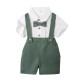 Boy short-sleeved overalls suits, summer, kindergarten, and Children's Day performance costumes, and baby birthday and first birthday suits. Boy short-sleeved overalls suits, summer, kindergarten, and Children's Day performance costumes, and baby birthday and first birthday suits.