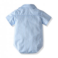 Cross-border summer new styles, baby boys' short-sleeved bow tie rompers, newborn baby summer triangle crawling rompers, and dresses