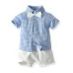 Cross-border new autumn baby boy romper with cotton bow, newborn, first birthday, photography costume, factory direct sales Cross-border new autumn baby boy romper with cotton bow, newborn, first birthday, photography costume, factory direct sales