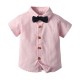 Cross-border baby boy gentleman's tuxedo, new summer classic striped short-sleeved shirt and shorts set, boy's performance costume. Cross-border baby boy gentleman's tuxedo, new summer classic striped short-sleeved shirt and shorts set, boy's performance costume.