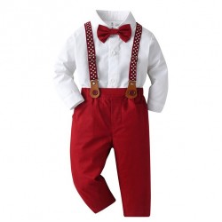 Wholesale foreign trade children's clothing, spring and autumn three-piece suits, baby overalls, and gentleman's dresses.