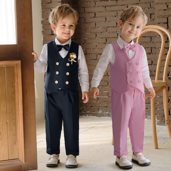 Cross-border new European and American summer infant and toddler clothing, short-sleeved romper, suspender shorts, and hat multi-piece set, manufacturer wholesale Cross-border new European and American summer infant and toddler clothing, short-sleeved romper, suspender shorts, and hat multi-piece set, manufacturer wholesale