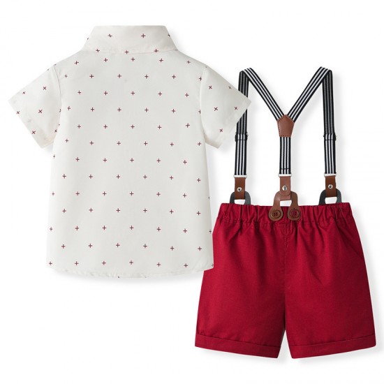 Cross-border wholesale children's clothing, summer short-sleeved overalls, British-style gentleman's suits Cross-border wholesale children's clothing, summer short-sleeved overalls, British-style gentleman's suits