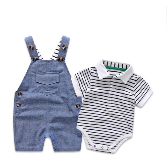 Cross-border new summer short-sleeved romper and shorts set, European and American gentleman's tuxedo for boys, drop shipping Cross-border new summer short-sleeved romper and shorts set, European and American gentleman's tuxedo for boys, drop shipping