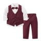 New cross-border children's suits, baby banquets, and party suits, with a floral collar and vest, and a European and American style. New cross-border children's suits, baby banquets, and party suits, with a floral collar and vest, and a European and American style.