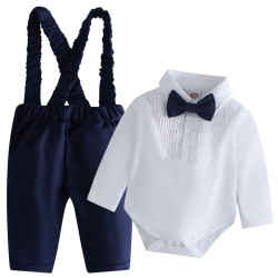 New spring and autumn children's suits, baby boy gentleman's rompers, short-sleeved shorts, and rompers, drop shipping.