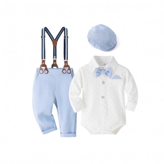Cross-border new summer baby boy gentleman suits, first-year dresses, rompers, vests, shorts, and bow ties, multi-piece wholesale Cross-border new summer baby boy gentleman suits, first-year dresses, rompers, vests, shorts, and bow ties, multi-piece wholesale