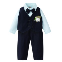 Boys' formal suits, children's gentleman vests, shirts, and trousers, British-style four-piece party dresses