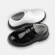 Children's shiny leather shoes, baby host performance shoes with hollow laces, fashionable boys' magic-stick PU leather shoes Children's shiny leather shoes, baby host performance shoes with hollow laces, fashionable boys' magic-stick PU leather shoes