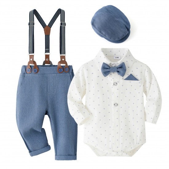 Cross-border new summer baby boy gentleman suits, first-year dresses, rompers, vests, shorts, and bow ties, multi-piece wholesale Cross-border new summer baby boy gentleman suits, first-year dresses, rompers, vests, shorts, and bow ties, multi-piece wholesale