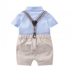 British-style baby boy first birthday gentleman's suit, summer flower girl suit, children's wedding thin suit.
