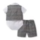Boys' Spanish-style solid color two-piece suits, new summer high-end children's clothing, tops, short-sleeved shorts sets Boys' Spanish-style solid color two-piece suits, new summer high-end children's clothing, tops, short-sleeved shorts sets