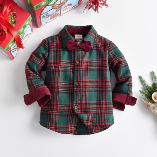 New cross-border spring and autumn boys' long-sleeved shirt suits, European and American Christmas plaid shirts, overalls, and casual children's wear. New cross-border spring and autumn boys' long-sleeved shirt suits, European and American Christmas plaid shirts, overalls, and casual children's wear.