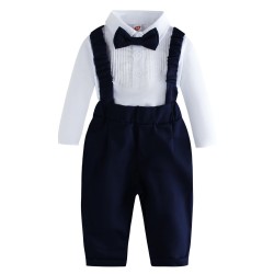New spring and autumn children's suits, baby boy gentleman's rompers, short-sleeved shorts, and rompers, drop shipping.
