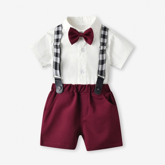 2021 new stylish short-sleeved shirts, overalls, and pants for performances, Korean-style children's clothing. 2021 new stylish short-sleeved shirts, overalls, and pants for performances, Korean-style children's clothing.