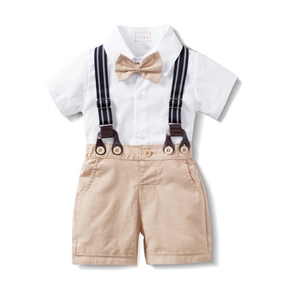 Children's clothing, first-source, summer short-sleeved, two-piece, romper suits, British-style gentleman's summer suits Children's clothing, first-source, summer short-sleeved, two-piece, romper suits, British-style gentleman's summer suits
